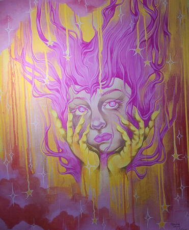 Acrylic Paint & Ink Piece